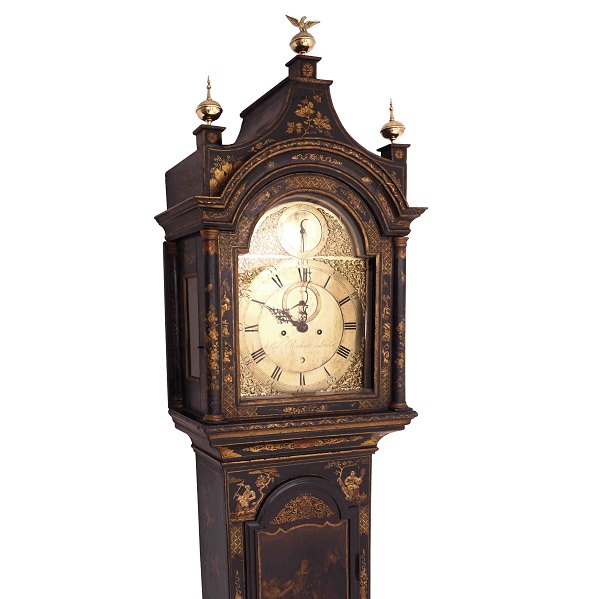 A Chinese decorated 18th century grandfathers clock by Paul Rimbault, London, 
circa 1775. H: 243cm