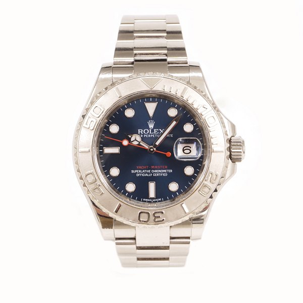 Rolex Yachtmaster Blue Index. Ref. 116622. D: 40mm. Leveres med box og papirer. 
Solgt første gang af dansk AD 06.06.2014