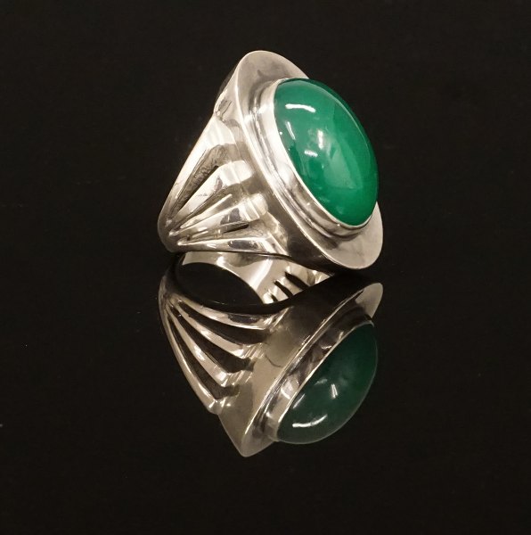 A Sterlingsilver ring by Just Andersen, Denmark. #816. Ringsize: 50