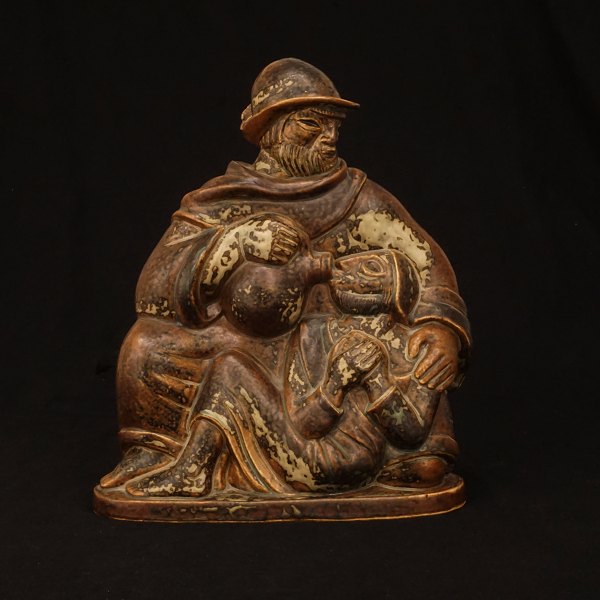 Jais Nielsen for Royal Copenhagen: The Merciful Samaritans. Stoneware. Signed. 
H: 32cm