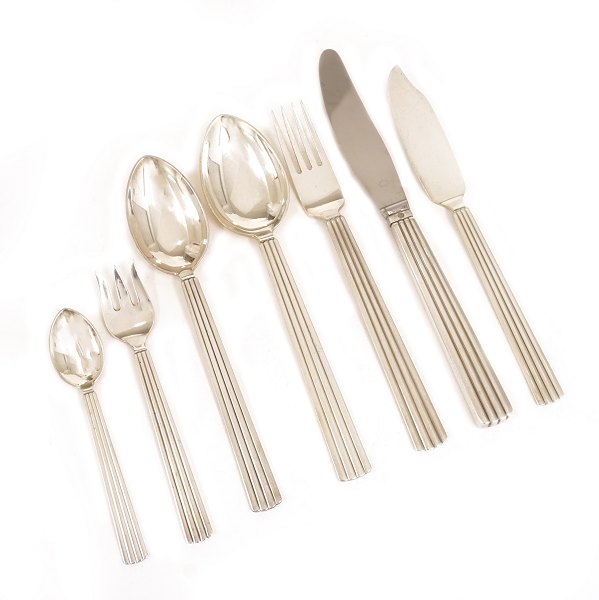 A Georg Jensen Bernadotte silver cutlery. 105 pieces