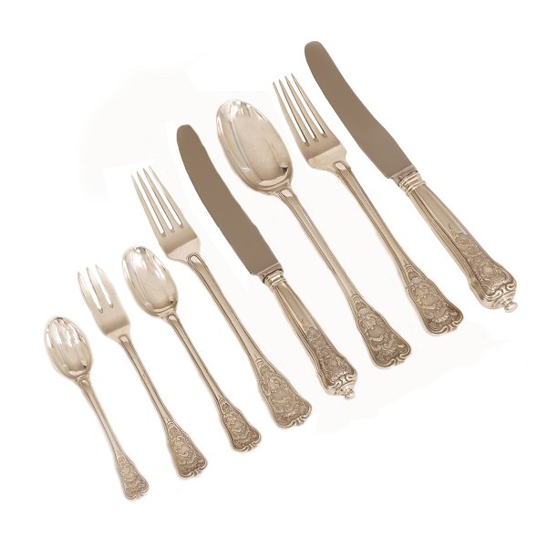 A. Michelsen, Copenhagen: A sterlingsilver "Rosenborg" cutlery for 12 persons. 
(106)