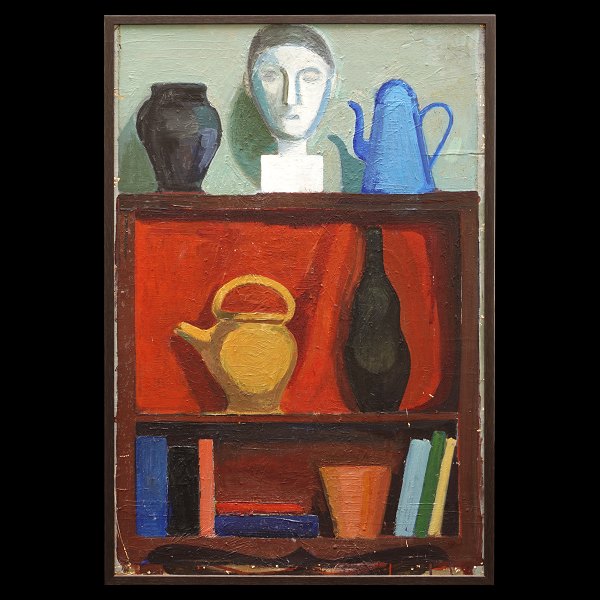 Herman Stilling, 1925-96, oil on wood. Signed circa 1960. Visible size: 
121x76cm. With frame: 125x80cm