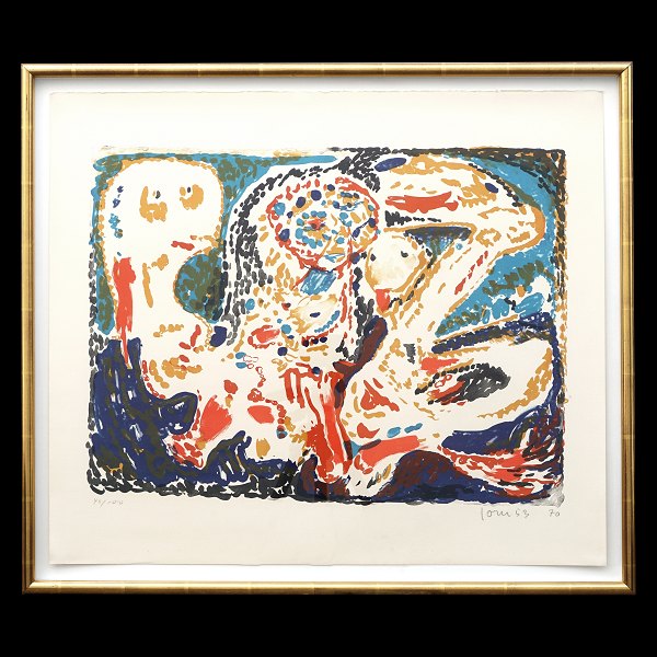 Asger Jorn, 1914-73, litograph. "Silkeborg Suite". 40/100. Signed "Jorn 53". 
Visibe size: 57x65cm. With frame: 64x72cm