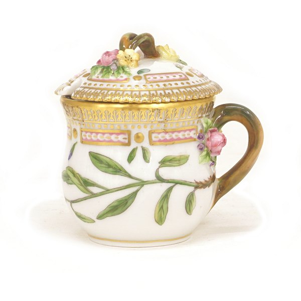 Flora Danica custard cup / mustard pot. #3589. H: 8cm