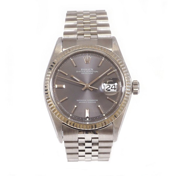 Rolex Oyster Perpetual Datejust, stål og lynnette i hvidguld. Reference 1601. 
Caliber 1570. Ca. år 1970. D: 36mm