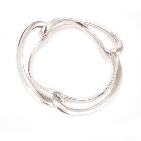 Georg Jensen Sterlingsilber Infinity Armband Dessin 452. Masse innen: 6x6,5cm