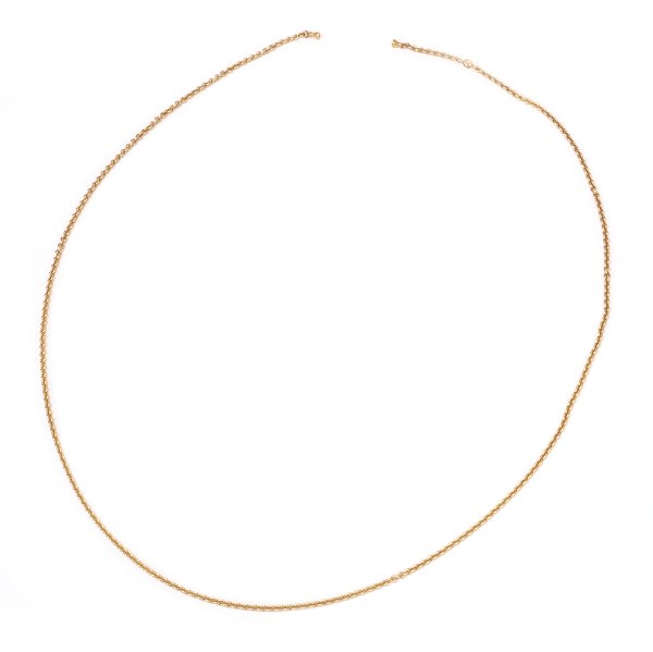 Ole Lynggaard 14kt guld collier. Ledstr. 3x3mm. L: 71cm