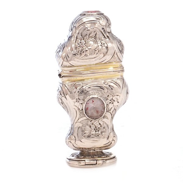 Rokoko Riechdose aus Silber von Rasmus Pedersen, Kopenhagen 1777.H: 7,8cm